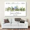 Personalized Gift For Couple Let The Adventure Begin Canvas