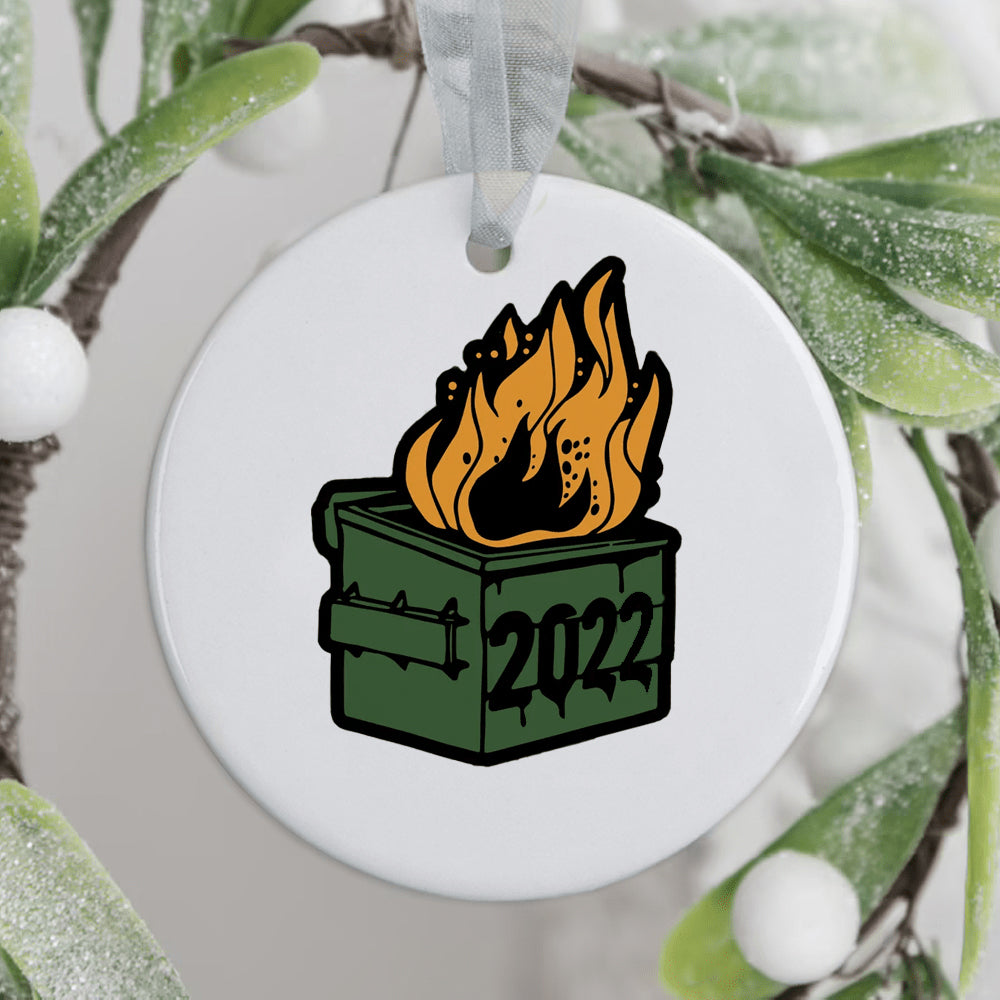 2021 Dumpster Fire Christmas Ornament