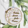 Personalized Gift For Mom Children Name Tree Christmas Ornament