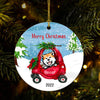 Personalized Gift For Dog Lover Merry Christmas Toy Car Ornament