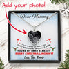 52011-Merry Christmas Personalized Gift For Expecting Mom Bump First Time Mom Heart Necklace H0
