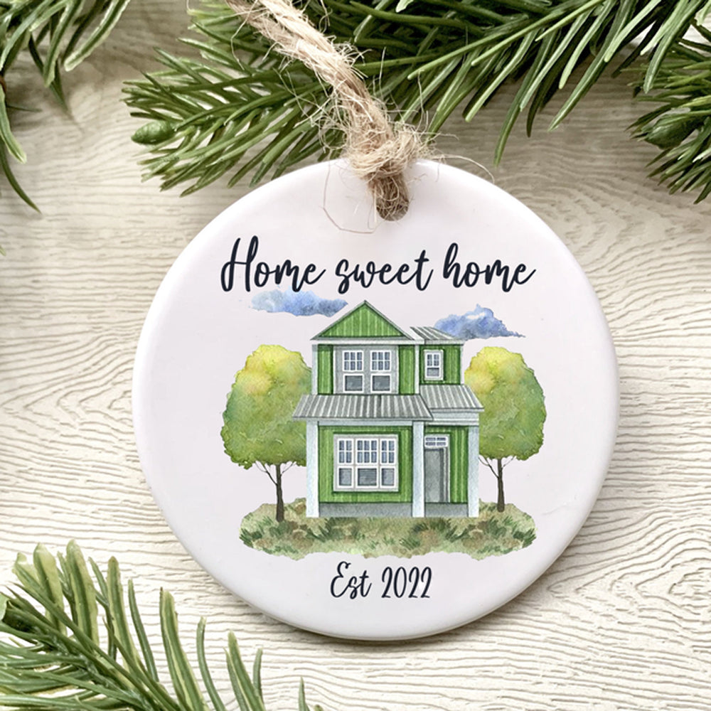 Personalized Home Sweet Home Circle Ornament