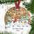 Personalized Members Of Family Funny Snowman Circle Ornament