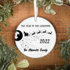 Personalized The Year Of The Lockdown Family Name Circle Ornament