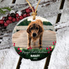 Personalized Gift For Pet Lover Puppy&#39;s First Christmas Photo Ornament
