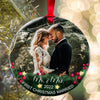 First Christmas Married As Mr &amp; Mrs Ornament  Personalized Photo Gift For Couple