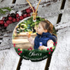 Personalized Baby&#39;s First Christmas Photo Ornament 2021