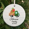 Personalized Farmhouse Family Christmas Truck Christmas Gift Ornament