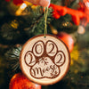 Personalized Gift For Dog Lover Dog Paw Christmas Ornament