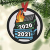 53859-Dumpster Fire Funny Christmas 2020 2021 Ornament H0