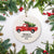 Personalized Baby's First Christmas Watercolor Red Truck Ornament