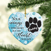 54203-Personalized Dog Memorial Your Wings Were Ready But My Heart Was Not Christmas Ornament H0