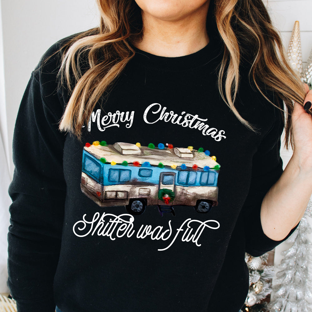 55763-Merry Christmas Shitter's Full Ugly Christmas Sweater Sweatshirt H0