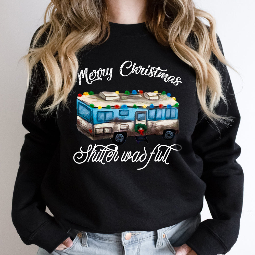 55766-Merry Christmas Shitter's Full Ugly Christmas Sweater Sweatshirt H1
