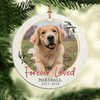 Personalized Forever Loved Photo Pet Memorial Christmas Ornament