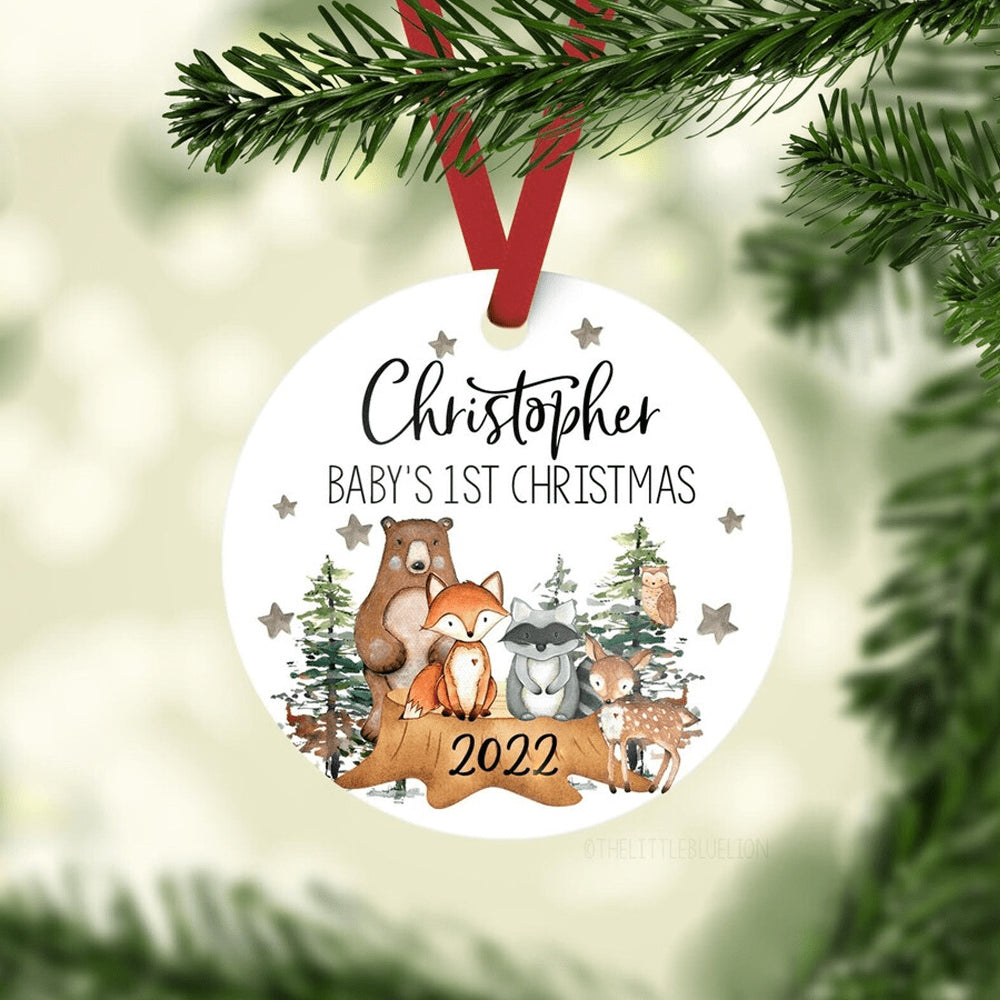 Personalized Baby's First Christmas 2021 Ornament