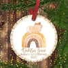 Personalized Rainbow Baby&#39;s First Christmas Ornament