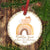 Personalized Rainbow Baby's First Christmas Ornament