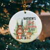 Personalized Cute Animal Baby&#39;s First Christmas Ornament
