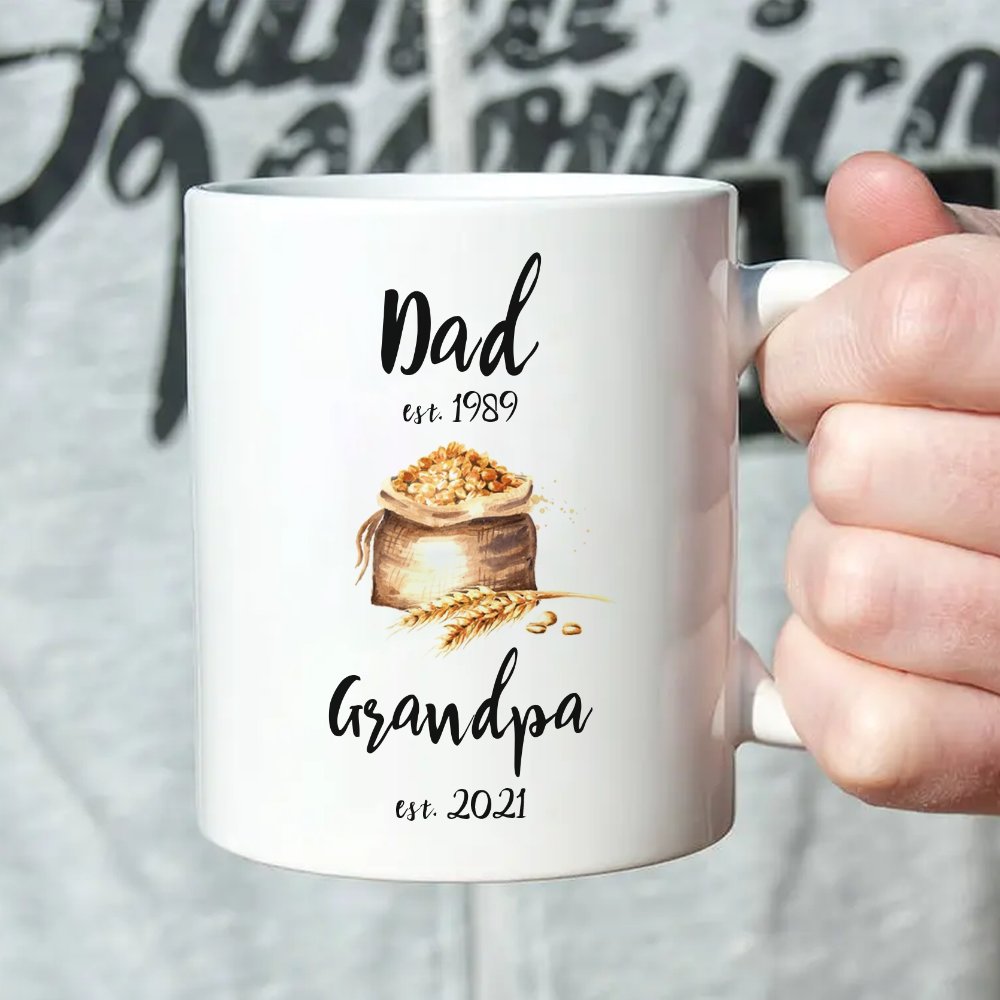 55881-Personalized Dad Promote To Grandpa New Grandpa Mug Gift For First Time Grandpa H0
