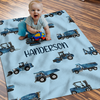 Personalized Excavator Baby Blanket For Kid Fleece Blanket