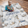 Personalized Air Transport Baby Blanket For Kid Fleece Blanket