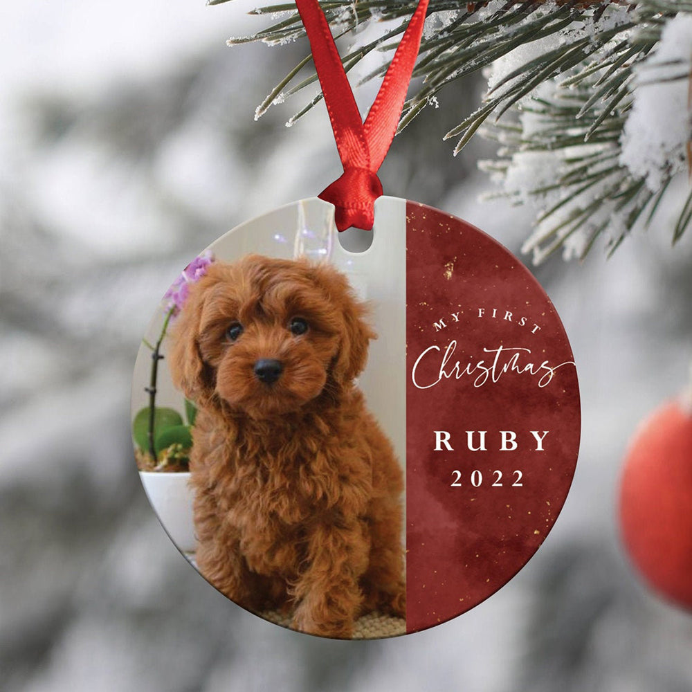 Personalized Dog Photo Pet Photo Custom Dog Christmas Ornament