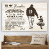 57692-Personalized Gift For Daughter From Dad You Will Never Lose Canvas H1