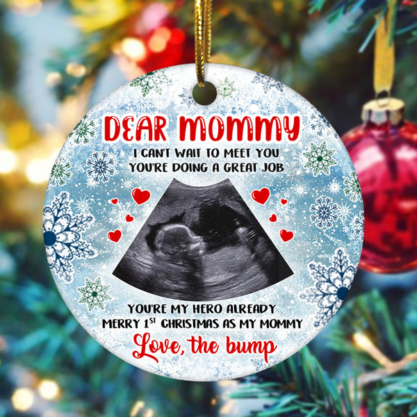 Personalized Mom To Be Christmas Ornament With Sonogram, Christmas Gift For  Mom To Be From The Bump, Mommy's First Christmas Gift - Best Personalized  Gifts For Everyone