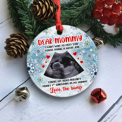 58234-Personalized Gift For Mom To Be First Time Mom Christmas Gifts From The Bump First Christmas Mug H0