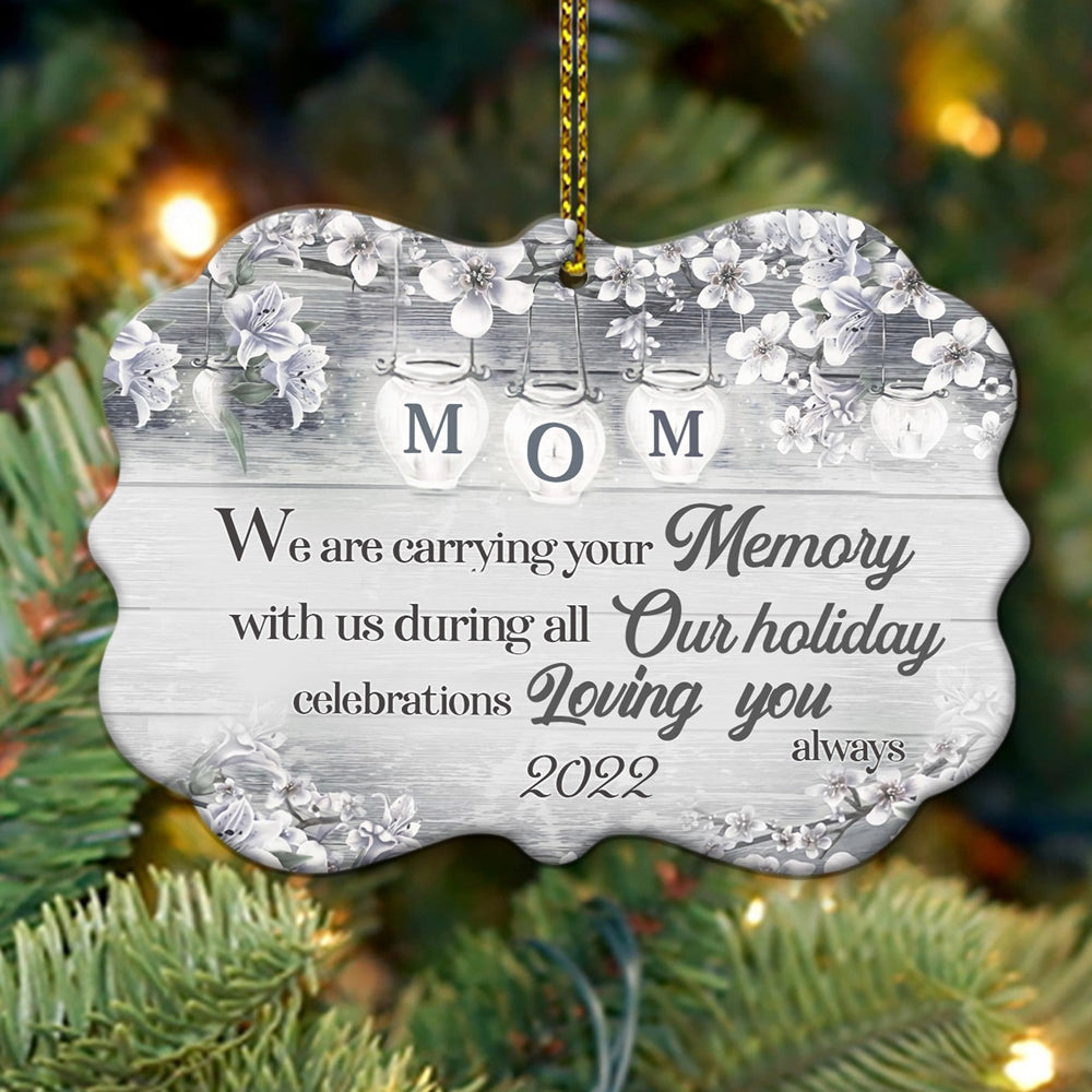 In Loving Memory Loss Of Mom In Heaven Memorial Medallion Metal Ornament