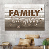 62376-Family Living Room Wall Art Family Is Everything Canvas H0