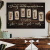 62368-Personalized Family Member Name Living Room Wall Art Family Is Everything Canvas H0