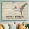 Personalized Couple Wall Art Gift For Him For Her Where It All Began Canvas