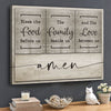 Christian Kitchen Wall Art Bless The Food Family Canvas