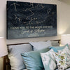 62794-Personalized Starmap Couple Wall Art Home Decor I Love You To The Moon And Back Canvas H0