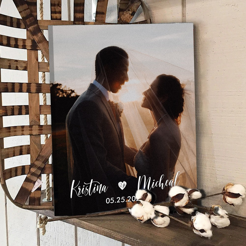 62848-Personalized Picture Canvas Couple Wall Art Home Decor Gift For Him For Her Image Canvas H0