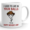 73510-Dad Father&#39;s Day Cute Sperm We Used To Live Personalized Funny Mug H1