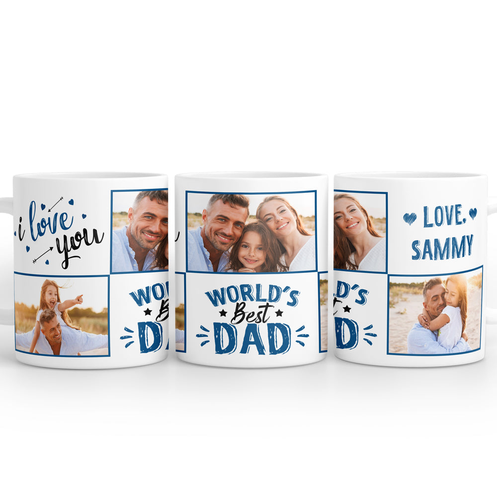 73367-Custom Photo World's Best Dad Ever Personalized Simple Mug H2