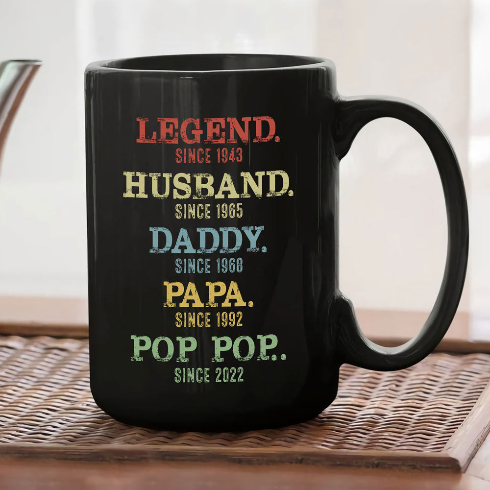 Legend Husband Daddy Grandpa, Personalized Tumbler Cup, Father's