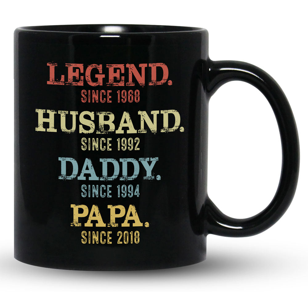 Legend Husband Daddy Grandpa, Personalized Tumbler Cup, Father's Day Custom  Gifts