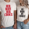 Couple Matching My Body Pro Choice Roe vs Wade Personalized Shirt