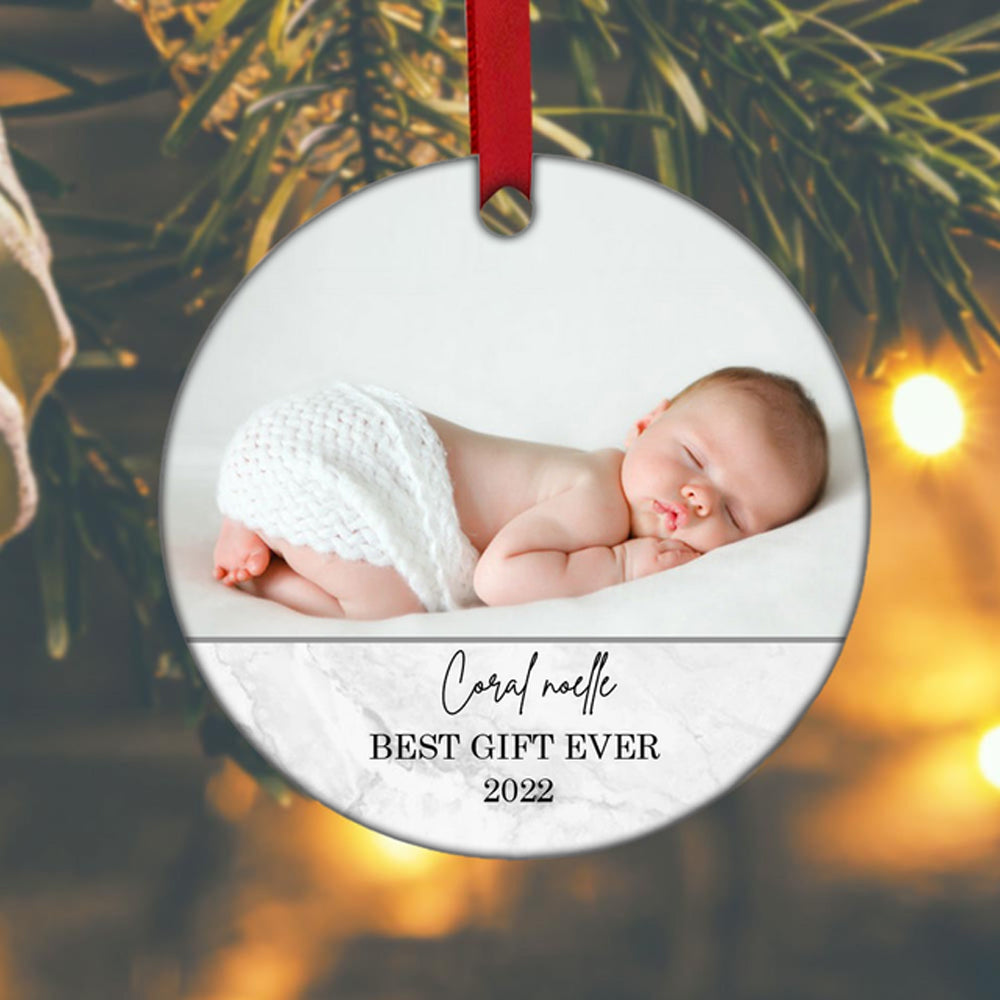 Personalized Best Gift Ever Circle Ornament