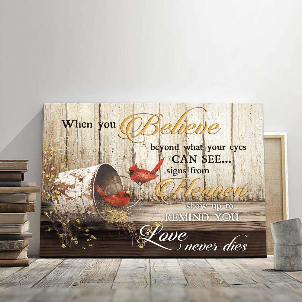 Cardinal in loving memory becomes a treasure canvas Vertical Canvas