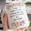 Personalized Mommy You Are The World Floral  Mug Gift For Mom
