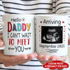 Personalized Gift for Dad From The Bump Hello Daddy Cant Wait To Meet You Mug