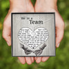 50856-Gift For Her Anniversary We Are A Team Alluring Beauty Necklace Message Card H0