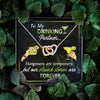 50920-Gift For Best Friend To My Drinking Partner Interlocking Hearts Necklace With On Demand Message Card H0