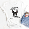 Personalized Gift For Dog Lover My Dog Makes Me Happy Boston Terrier Tshirt