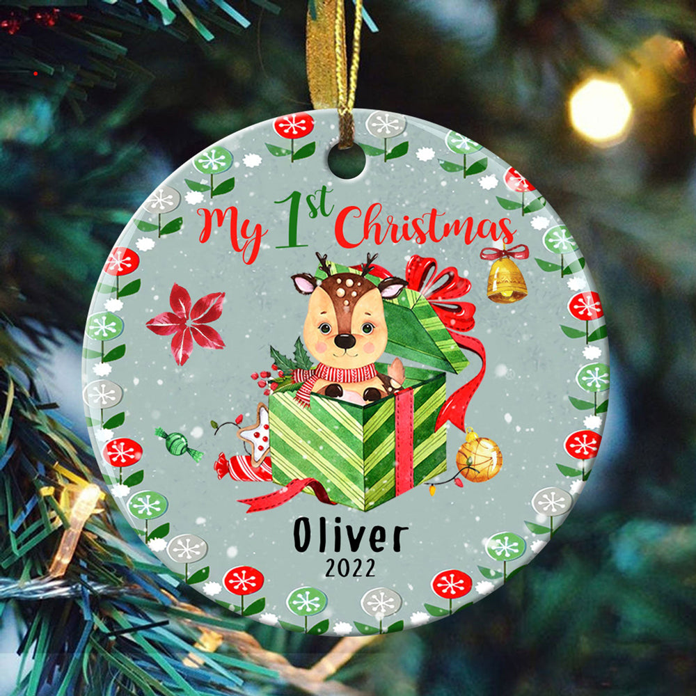 Personalized Baby's First Christmas Ornament, New Baby Gift, 1st Christmas Ornament